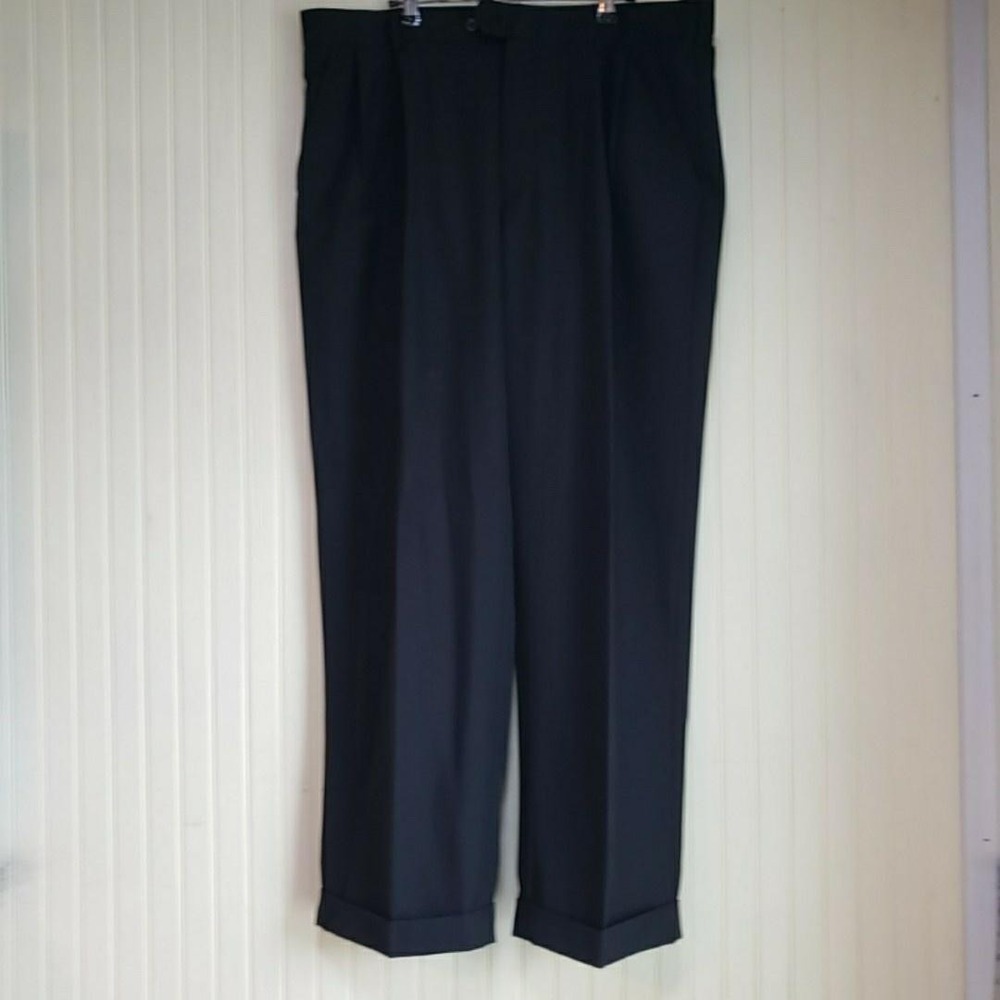 IZOD Golf Pants Mens 40x33 Black Polyester Classic Fit Chino Golf Pockets Woven